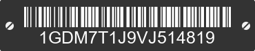 1997 GMC B7 1GDM7T1J9VJ514819 VIN decoded