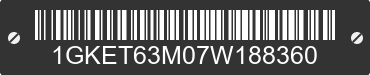 2007 GMC Envoy 1GKET63M07W188360 VIN decoded