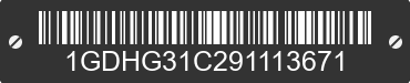 2009 GMC Savana 1GDHG31C291113671 VIN decoded