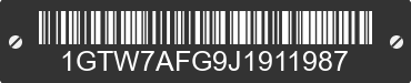 2018 GMC Savana 1GTW7AFG9J1911987 VIN decoded