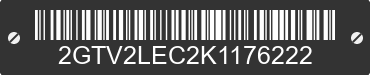 2019 GMC Sierra Limited 2GTV2LEC2K1176222 VIN decoded
