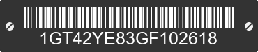 2016 GMC Sierra 1GT42YE83GF102618 VIN decoded