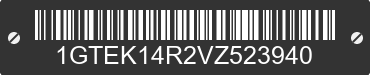 1997 GMC Sierra 1GTEK14R2VZ523940 VIN decoded