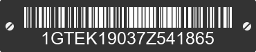 2007 GMC Sierra 1GTEK19037Z541865 VIN decoded