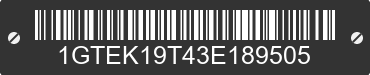 2003 GMC Sierra 1GTEK19T43E189505 VIN decoded