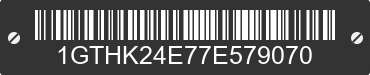 2007 GMC Sierra 1GTHK24E77E579070 VIN decoded