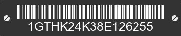 2008 GMC Sierra 1GTHK24K38E126255 VIN decoded