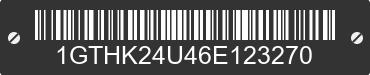 2006 GMC Sierra 1GTHK24U46E123270 VIN decoded