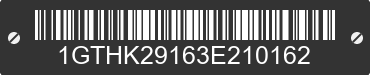2003 GMC Sierra 1GTHK29163E210162 VIN decoded
