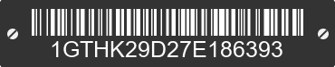 2007 GMC Sierra 1GTHK29D27E186393 VIN decoded