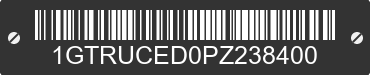 2023 GMC Sierra 1GTRUCED0PZ238400 VIN decoded