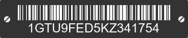2019 GMC Sierra 1GTU9FED5KZ341754 VIN decoded