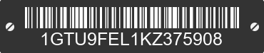 2019 GMC Sierra 1GTU9FEL1KZ375908 VIN decoded
