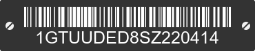 2025 GMC Sierra 1GTUUDED8SZ220414 VIN decoded