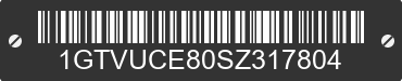 2025 GMC Sierra 1GTVUCE80SZ317804 VIN decoded