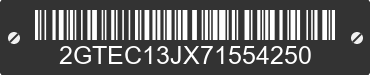 2007 GMC Sierra 2GTEC13JX71554250 VIN decoded