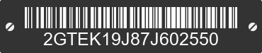 2007 GMC Sierra 2GTEK19J87J602550 VIN decoded