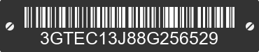 2008 GMC Sierra 3GTEC13J88G256529 VIN decoded