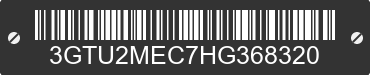 2017 GMC Sierra 3GTU2MEC7HG368320 VIN decoded