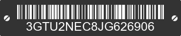 2018 GMC Sierra 3GTU2NEC8JG626906 VIN decoded