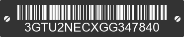 2016 GMC Sierra 3GTU2NECXGG347840 VIN decoded