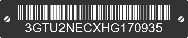2017 GMC Sierra 3GTU2NECXHG170935 VIN decoded
