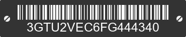 2015 GMC Sierra 3GTU2VEC6FG444340 VIN decoded