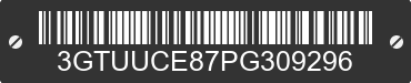2023 GMC Sierra 3GTUUCE87PG309296 VIN decoded