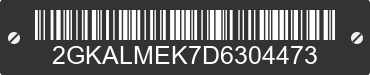 2013 GMC Terrain 2GKALMEK7D6304473 VIN decoded
