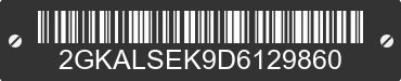 2013 GMC Terrain 2GKALSEK9D6129860 VIN decoded