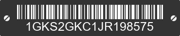 2018 GMC Yukon XL 1GKS2GKC1JR198575 VIN decoded
