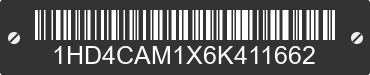 2006 HARLEY-DAVIDSON Sportster 883 1HD4CAM1X6K411662 VIN decoded