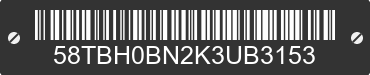 2019 HIGHLAND RIDGE Highland Ridge 58TBH0BN2K3UB3153 VIN decoded