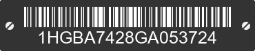 1986 HONDA Accord 1HGBA7428GA053724 VIN decoded
