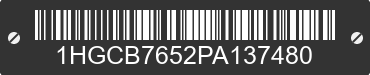 1993 HONDA Accord 1HGCB7652PA137480 VIN decoded
