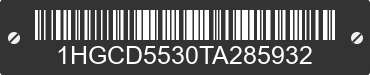 1996 HONDA Accord 1HGCD5530TA285932 VIN decoded