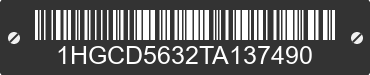 1996 HONDA Accord 1HGCD5632TA137490 VIN decoded