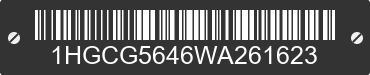 1998 HONDA Accord 1HGCG5646WA261623 VIN decoded