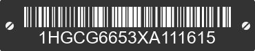 1999 HONDA Accord 1HGCG6653XA111615 VIN decoded