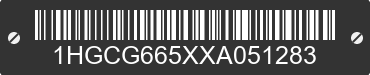 1999 HONDA Accord 1HGCG665XXA051283 VIN decoded