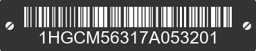 2007 HONDA Accord 1HGCM56317A053201 VIN decoded