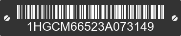 2003 HONDA Accord 1HGCM66523A073149 VIN decoded