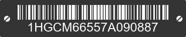 2007 HONDA Accord 1HGCM66557A090887 VIN decoded