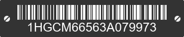 2003 HONDA Accord 1HGCM66563A079973 VIN decoded