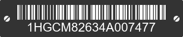 2004 HONDA Accord 1HGCM82634A007477 VIN decoded