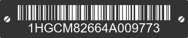 2004 HONDA Accord 1HGCM82664A009773 VIN decoded
