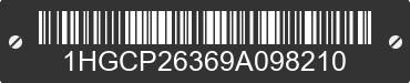 2009 HONDA Accord 1HGCP26369A098210 VIN decoded