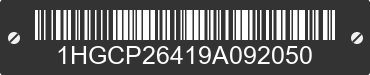 2009 HONDA Accord 1HGCP26419A092050 VIN decoded
