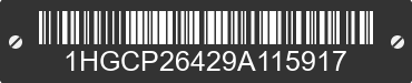 2009 HONDA Accord 1HGCP26429A115917 VIN decoded