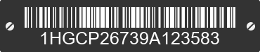 2009 HONDA Accord 1HGCP26739A123583 VIN decoded